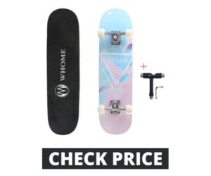 WHOME Pro Skateboard Complete for Adult Youth Kid and Beginner