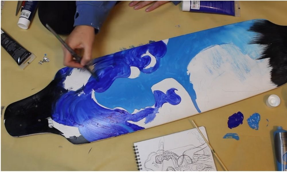How To Paint A Skateboard With Acrylic
